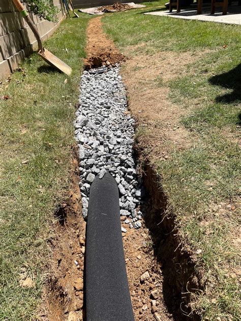 underground french drain installation